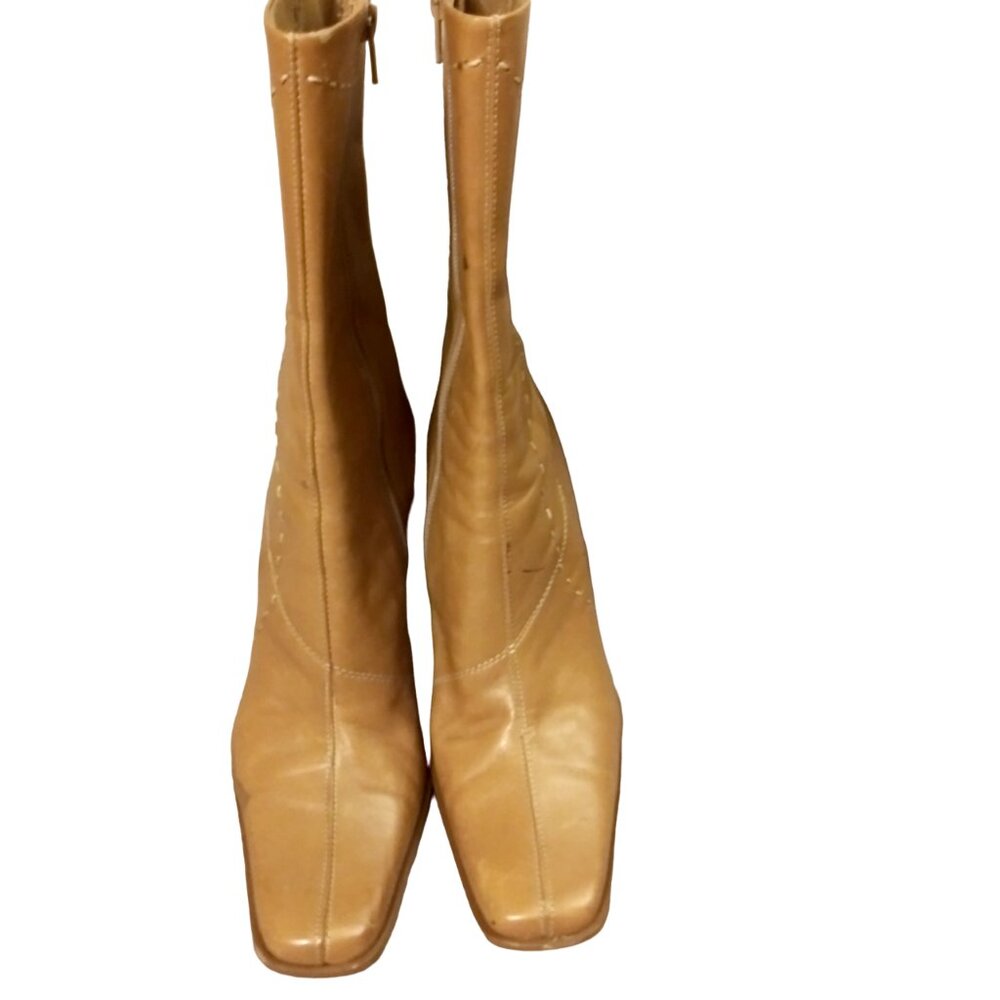 DIBA Leather Stiletto Boots, Size 9M Boots, Designer Boots, Ankle Boots, Heels - Picture 11 of 14